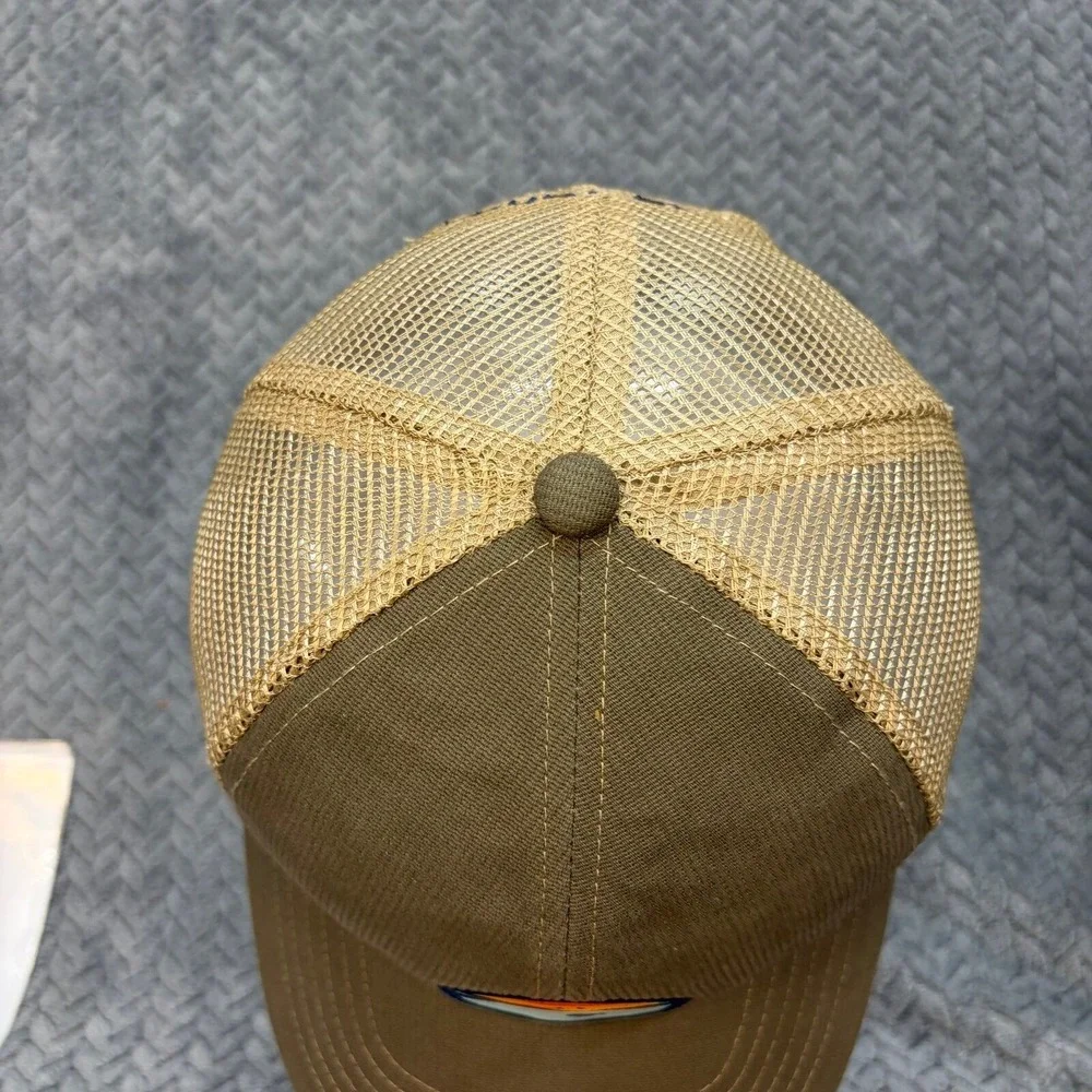 Base Level Lake Tahoe Trucker Hat Olive Green Tan Mesh Back Adjustable Cap